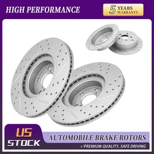 Front Rear Drilled Brake Rotor For Subaru BRZ Forester Impreza Legacy Outback