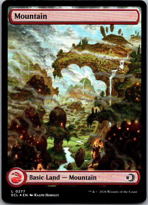 Mountain (0277) 277 Land Lorwyn Eclipsed Magic: The Gathering Foil Near Mint