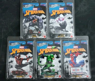 *FREE SHIP* FULL SET 5 SPIDER-MAN 2026 Hot Wheels Silver Series Marvel + CASES
