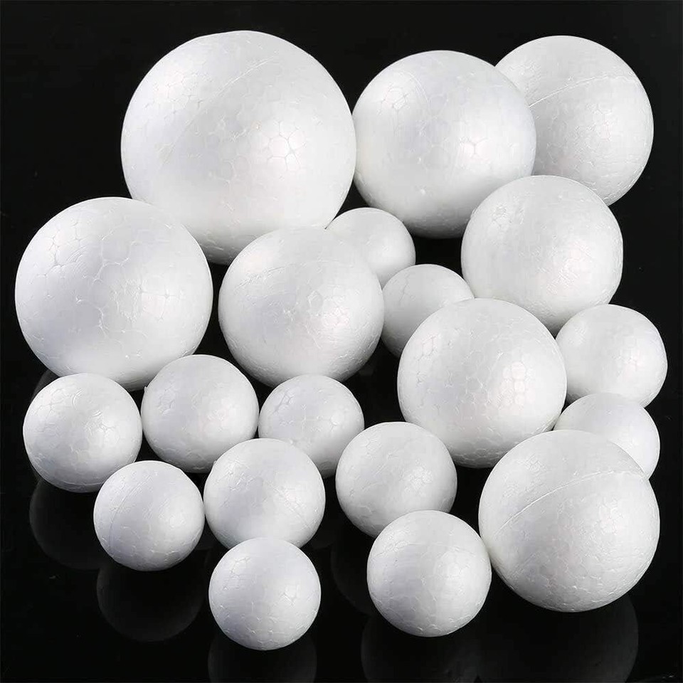 Solid Polystyrene Styrofoam Balls Arts Crafts DIY Projects Cake Sweets ...