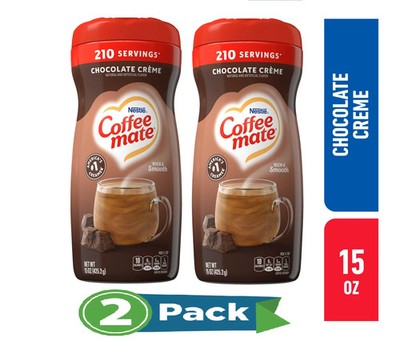 (Pack of 2) Coffee mate Chocolate Crème Powder Coffee Creamer, 15 oz...