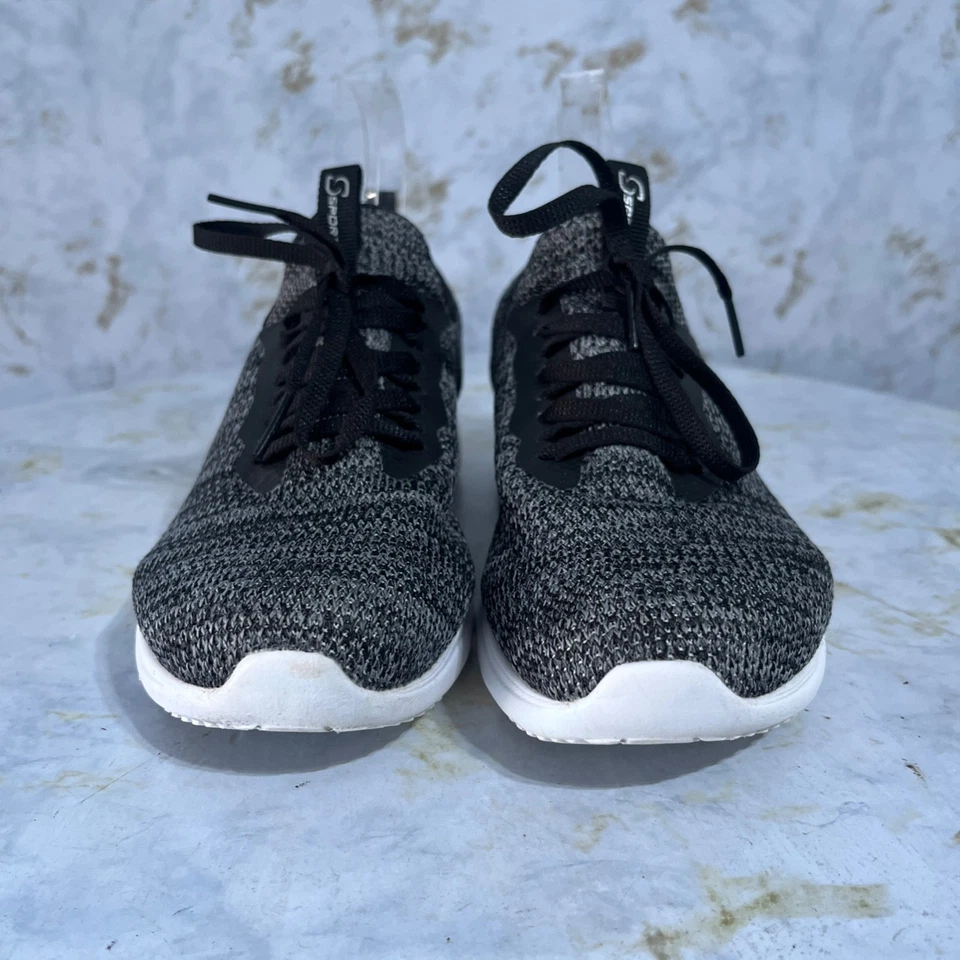 Zapatillas deportivas Skechers S para mujer talla 7 grises negras cómodas para caminar Foto 2 de 4