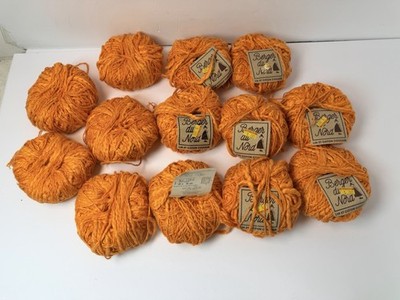 Berger Du Nord Lin et Coton Couleur Yarn Orange Cotton Linen Lot Of 13 READ