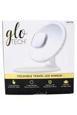 Glo Tech Foldable Travel LED Mirror (White)