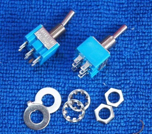 10pcs NEW Mini MTS-203 6-Pin DPDT ON-OFF-ON 6A 125VAC Toggle Switches 3 ...