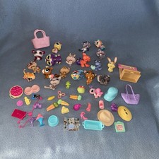 LPS Lot 20 Bunny Fish Crab Cat Ferret Puffin Pug Gecko Littlest Pet Shop Animal