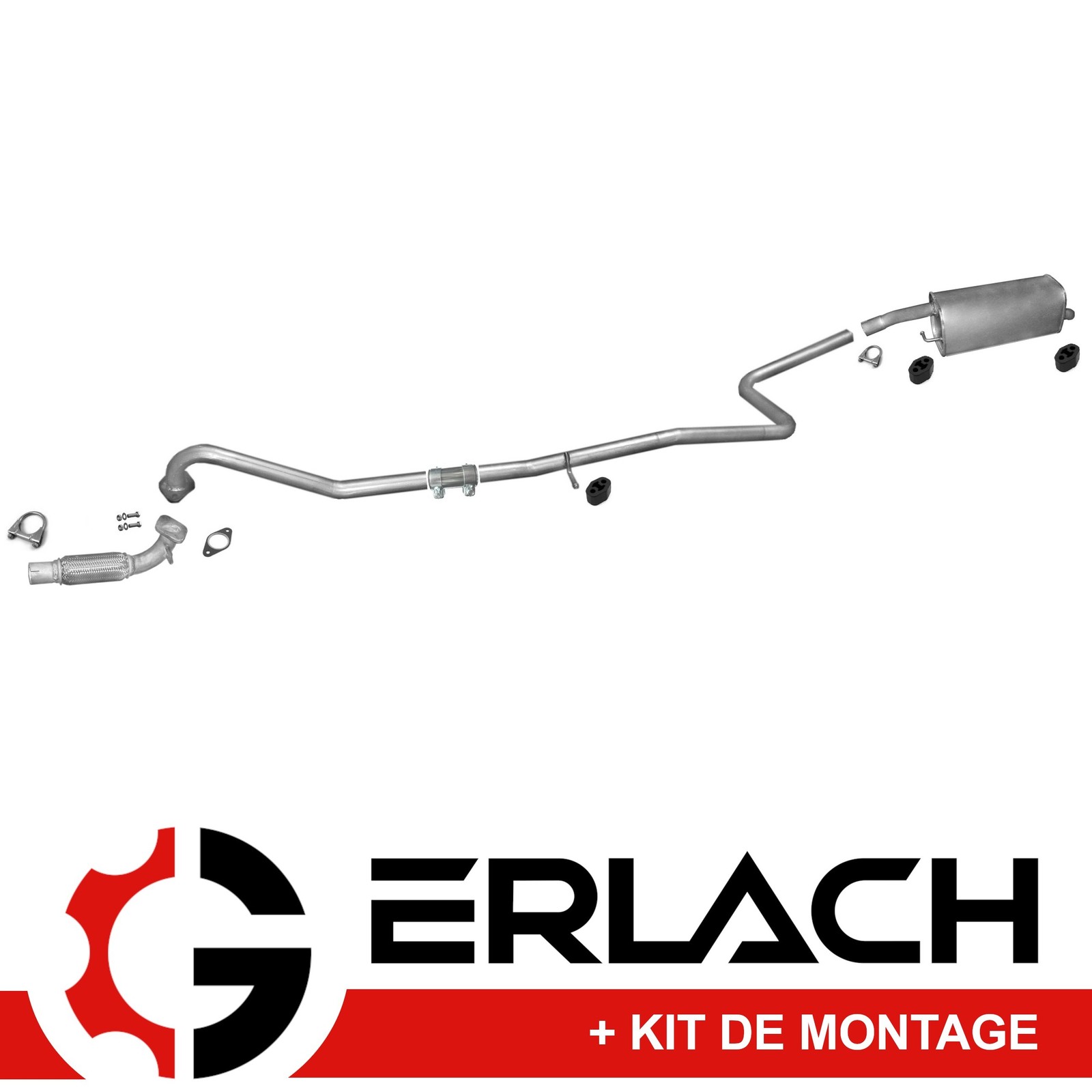 Echappement silencieux Ford Fiesta 1.4 pot de détente Mazda 2 3344