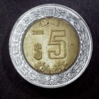 2018 Mexican Coat of Arms $5 Pesos (Steel & Aluminum Bronze)   * COINS * 0709-01 — photo 3