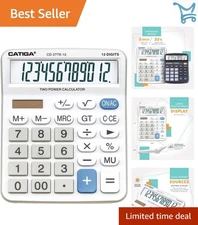 Commercial 12-Digit Calculator Large LCD Display Office/Home Use