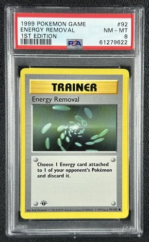 ENERGY REMOVAL PSA 8 1999 POKEMON 1ST EDITION #92/102 BASE SET TRAINER 9622