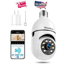 Light Bulb Security Camera 2K 3MP 360 Wireless WiFi Outdoor E27 Motion Tracking