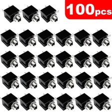 100Pcs 3.5mm Female Stereo Audio Socket Jack Connector 3 Terminal PCB Mount