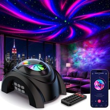 5-in-1 Dual Lens Galaxy Star Projector with Bluetooth for Relaxing Ambiance