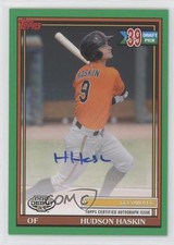 2021 Topps Pro Debut Green Auto /99 Hudson Haskin #PD-175 Auto 02fz