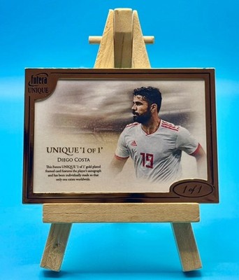 Diego Costa | 2023 Futera Unique 1 of 1 Gold Frame Autograph -Chelsea 1/1  