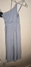 ANRABESS Blue Solid Smocked Adjustable Strap ...