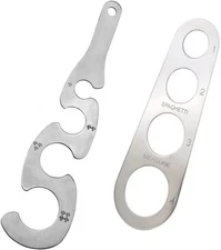 2-Packs Spaghetti Pasta Measurer Measure Tool, Stainless Steel Sliver 