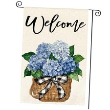 Hydrangea Spring Summer Garden Flag 12x18 Inch Double Garden Size-12 x 18"