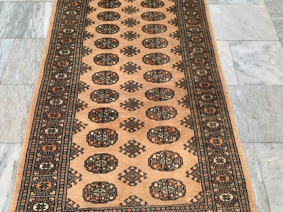 3x5 ft Vintage Afghan Rug Handmade Colorful Rug Oushak Rug Geometric Wool Rug - Image 2 of 4