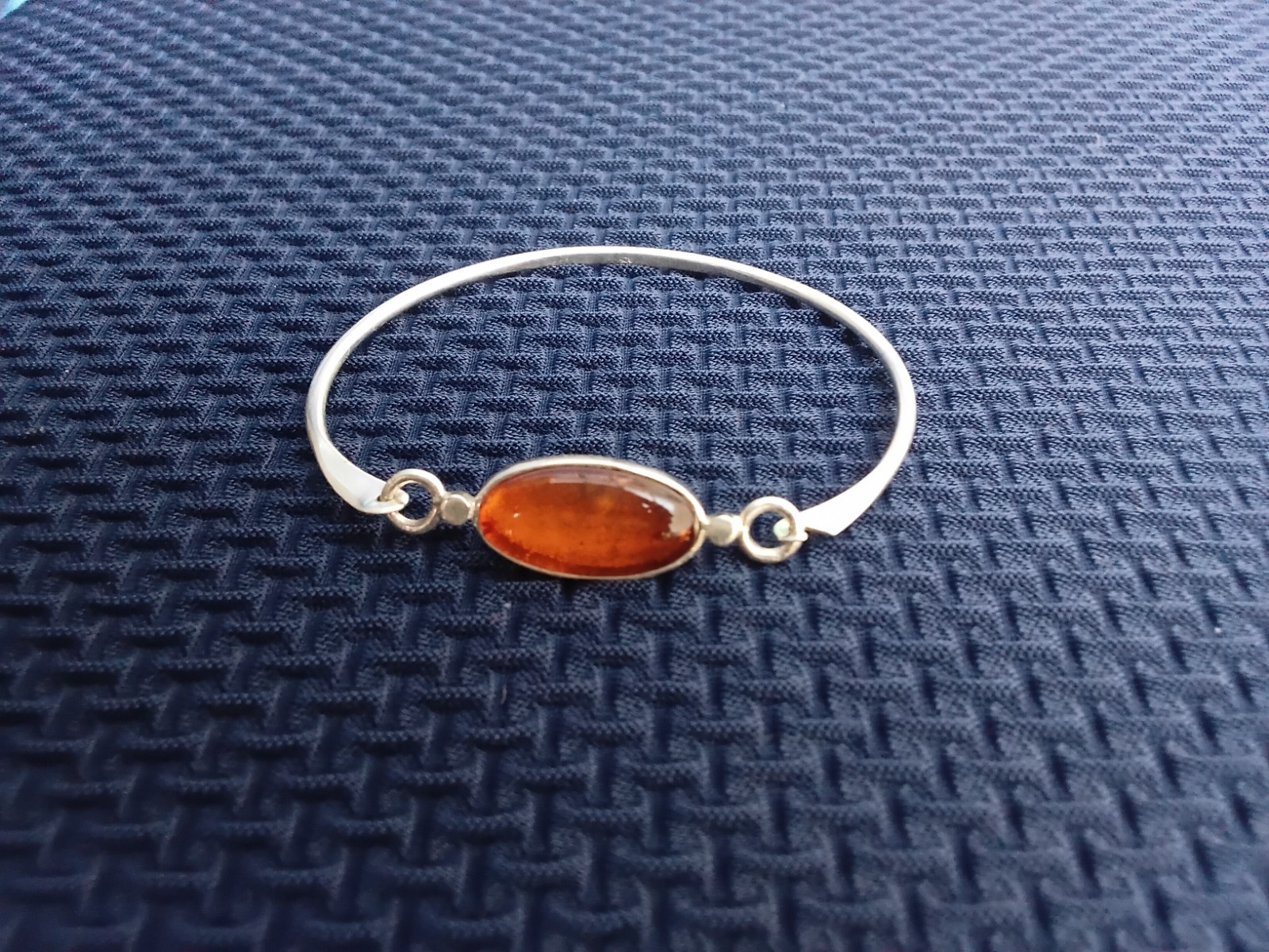 Amber Gemstone Solid 925 Sterling Silver Stylish … - image 1