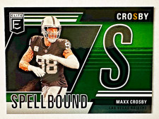 2024 Donruss Elite Maxx Crosby Spellbound Insert Card #24 Letter S Raiders!