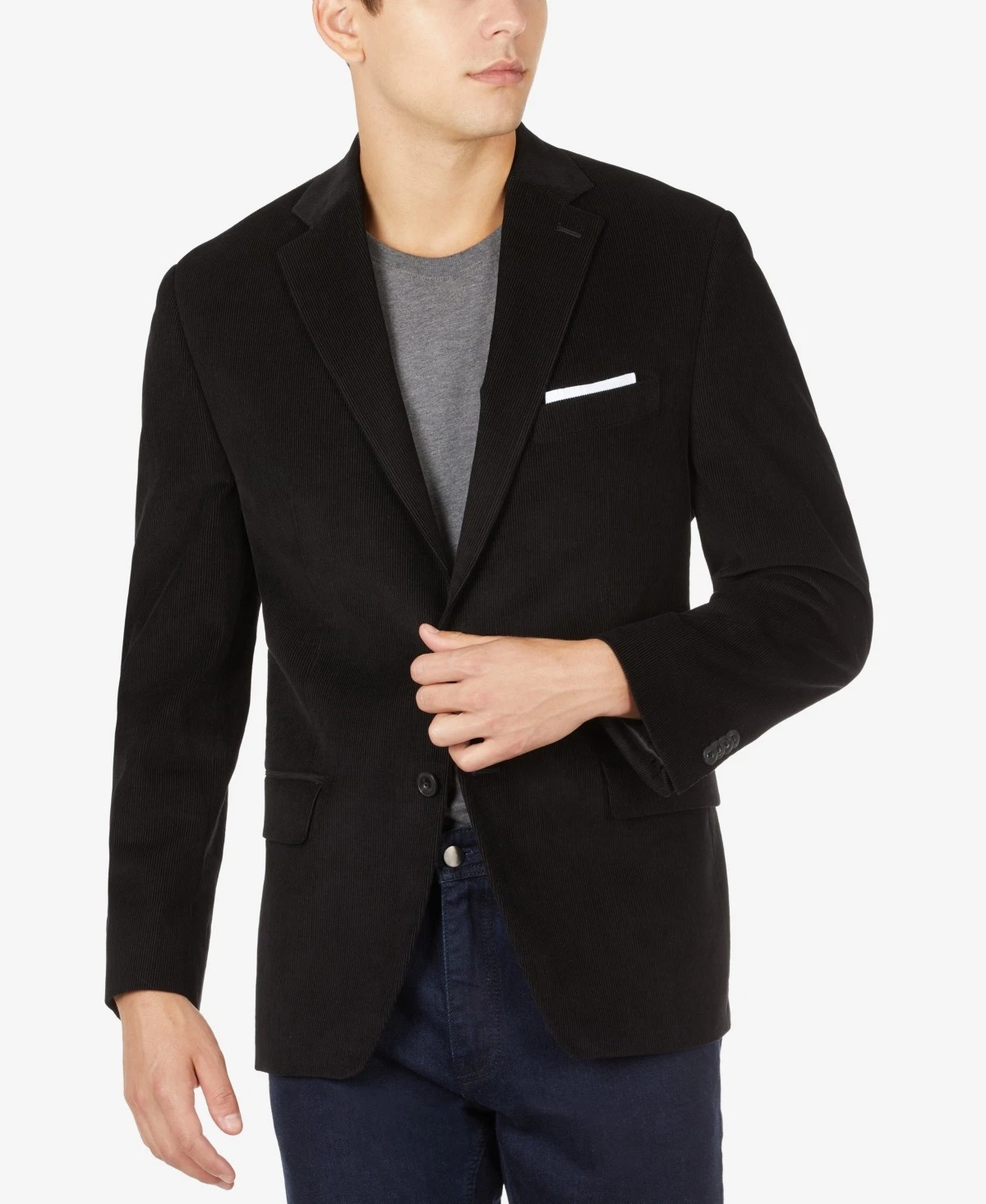 Blazer cappotto sportivo Michael Kors uomo vestibilità classica 38 R nero tinta unita