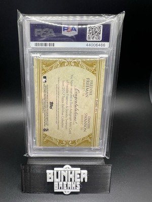 2017 Topps Definitive Freddie Freeman Dansby Swanson Dual Auto /25 