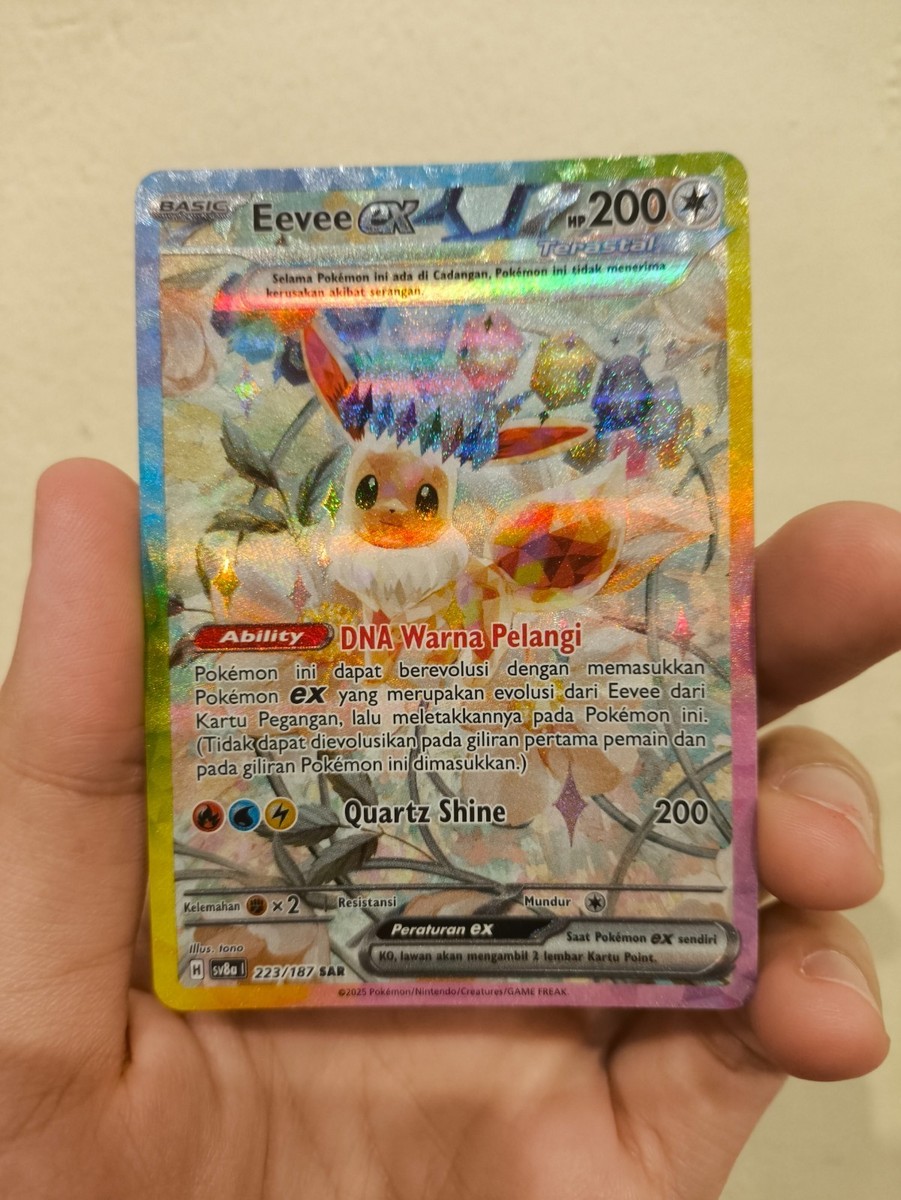 Eevee ex sv8a 223/187 SAR SIR Terastal Festival Prismatic Pokemon