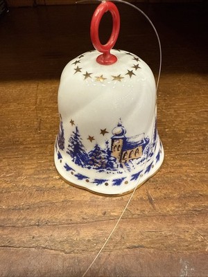 Freiberger Porzellan Weihnachtsglocke 60er Jahre Sachsen, Germany | 6 x 6,5 cm