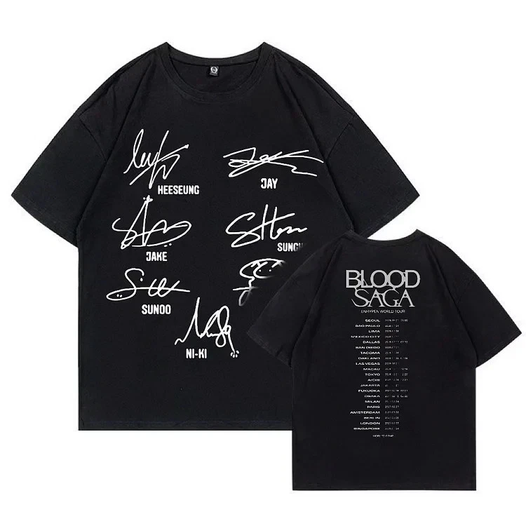 ENHYPEN Blood Saga World Tour Signature 2026 T-Shirt