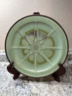 Vtg Frankoma Prairie Green Wagon Wheel Dinner Plate 94FL 10"