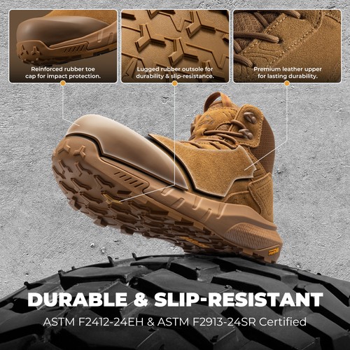 Men Waterproof Composite Toe Work Boots Lightweight Comfortable Safety Boots