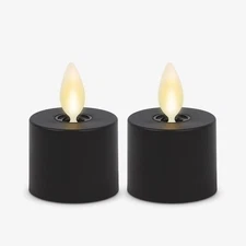  Flickering Flameless Pearl Ivory Tealights - Warm LED Light Flame Votiv