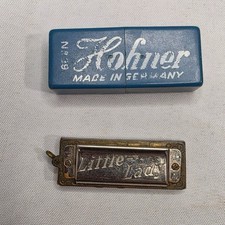 Hohner Little Lady No 39 Mini Harmonica Blue Case Made Germany Vintage