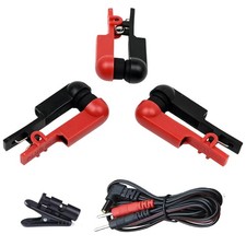 Double-Sided Rubber Clip Electrode, Soft Head, Red/Black, Red