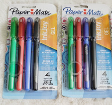 PaperMate InkJoy Gel Capped Medium Point 0.7mm Red Blue Green Black Pens 2 Sets