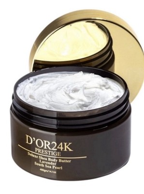 D'OR 24k PRESTIGE Deluxe Shea Body Butter Lavender South Sea Pearl 10 oz SEALED