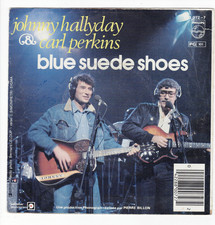 Johnny HALLYDAY/Carl PERKINS blau Wildleder S...