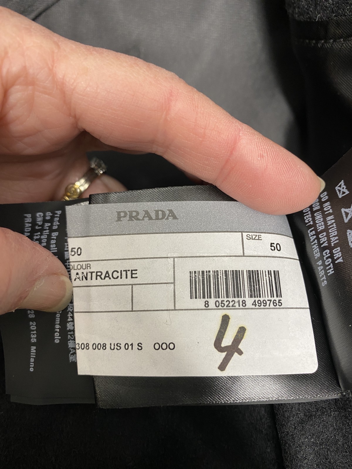 Prada Mens Single Breasted Wool Overcoat Coat Size 40 Slate Grey thumbnail 18