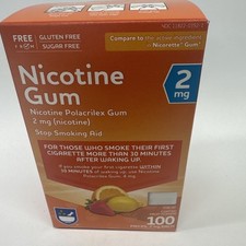 NIB Rite Aid Stop Smoking Aid Gum Coated Fruit Flavor 4mg 100CT Exp 4/2026