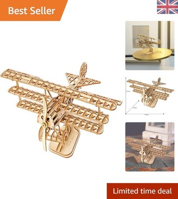 3D Holz Flugzeug Puzzle Kit - 145 Laser-geschnittene Teile für mutige DIY Enthusiasten