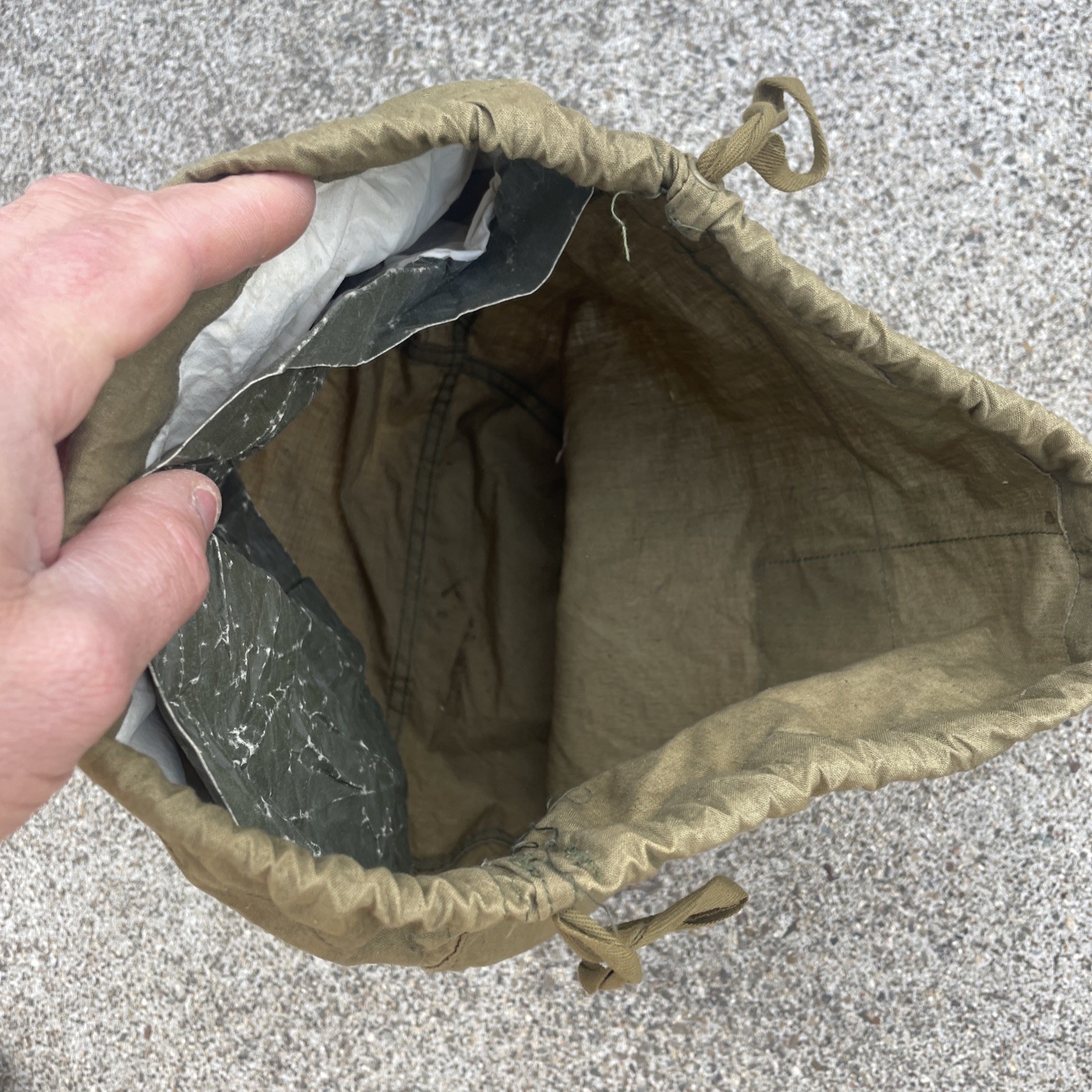 Lot of 2 Vtg US Army Military Drawstring Personal Effects Belongings ...
