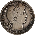 1915-P Barber Half Dollar