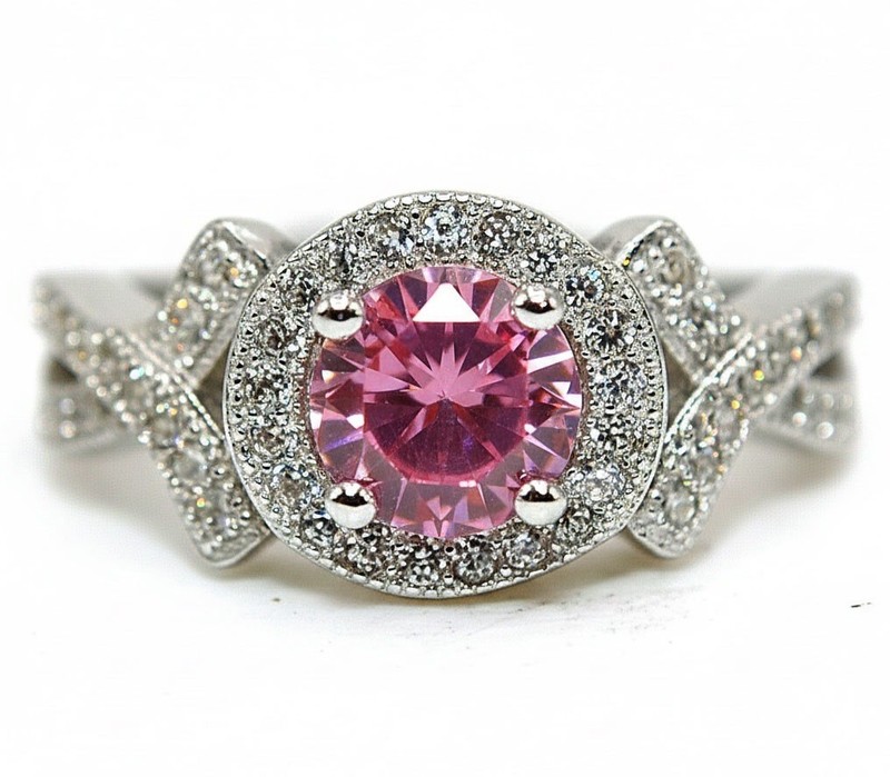 1CT Heat Treated Pink Topaz 925 Sterling Silver Ring Sz 6 MM5-6