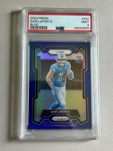 2023 Panini Prizm - Sam LaPorta #332 RC Retail Blue SSP PSA 9
