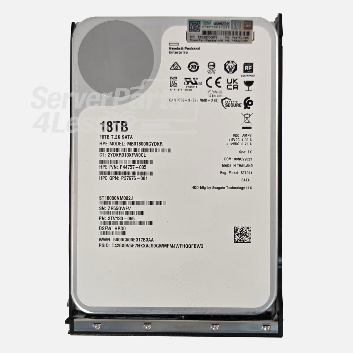 HP P37678-B21 P38440-001 18TB SATA 6G HELIUM 512E ISE MV HDD | eBay
