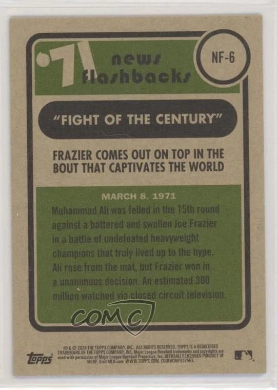 2020 Heritage News Flashbacks Joe Frazier Muhammad Ali Fight of the Century - Image 2 of 2