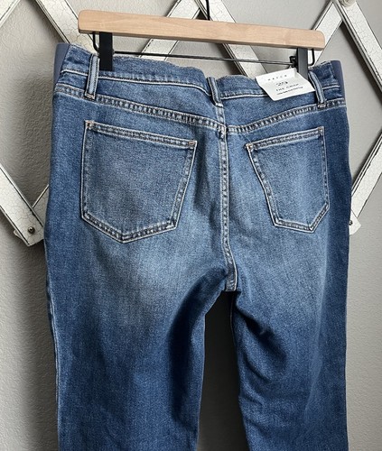 ¡NUEVO CON ETIQUETAS! Pantalones de mezclilla de maternidad Hatch The Crop para mujer 29 Under Belly Kick acampanados - Imagen 6 de 9