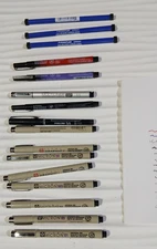 Lot of Sakura Pigma Micron Precise Marker Pen staedtler Sketch Draw
