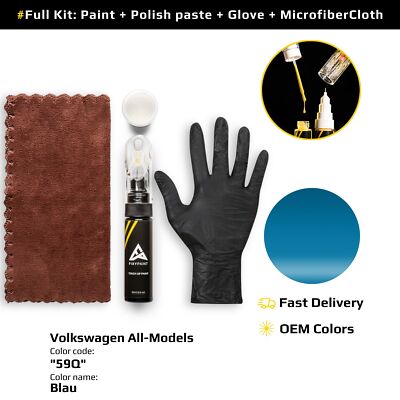 Touch up Paint for Volkswagen Code: 59Q Blau Professional Quality Repair